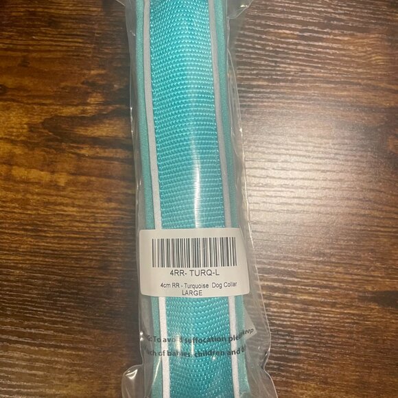 NWT Bully Billows 4cm Slip on Collar | Foam Padded - Turquoise Large OBO - Picture 4 of 10